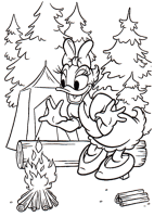A coloring page of donald duck